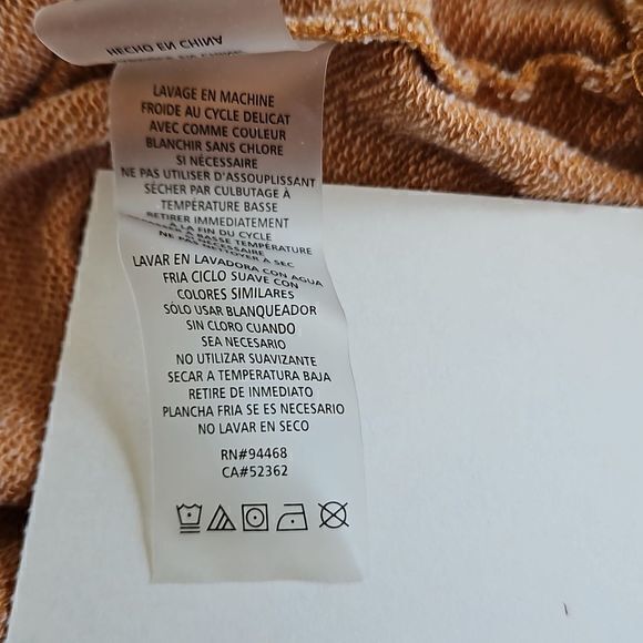 Betsey Johnson Performance Heathered Mustard Cowl Neck Hoodie Sz L‎ - Picture 10 of 14